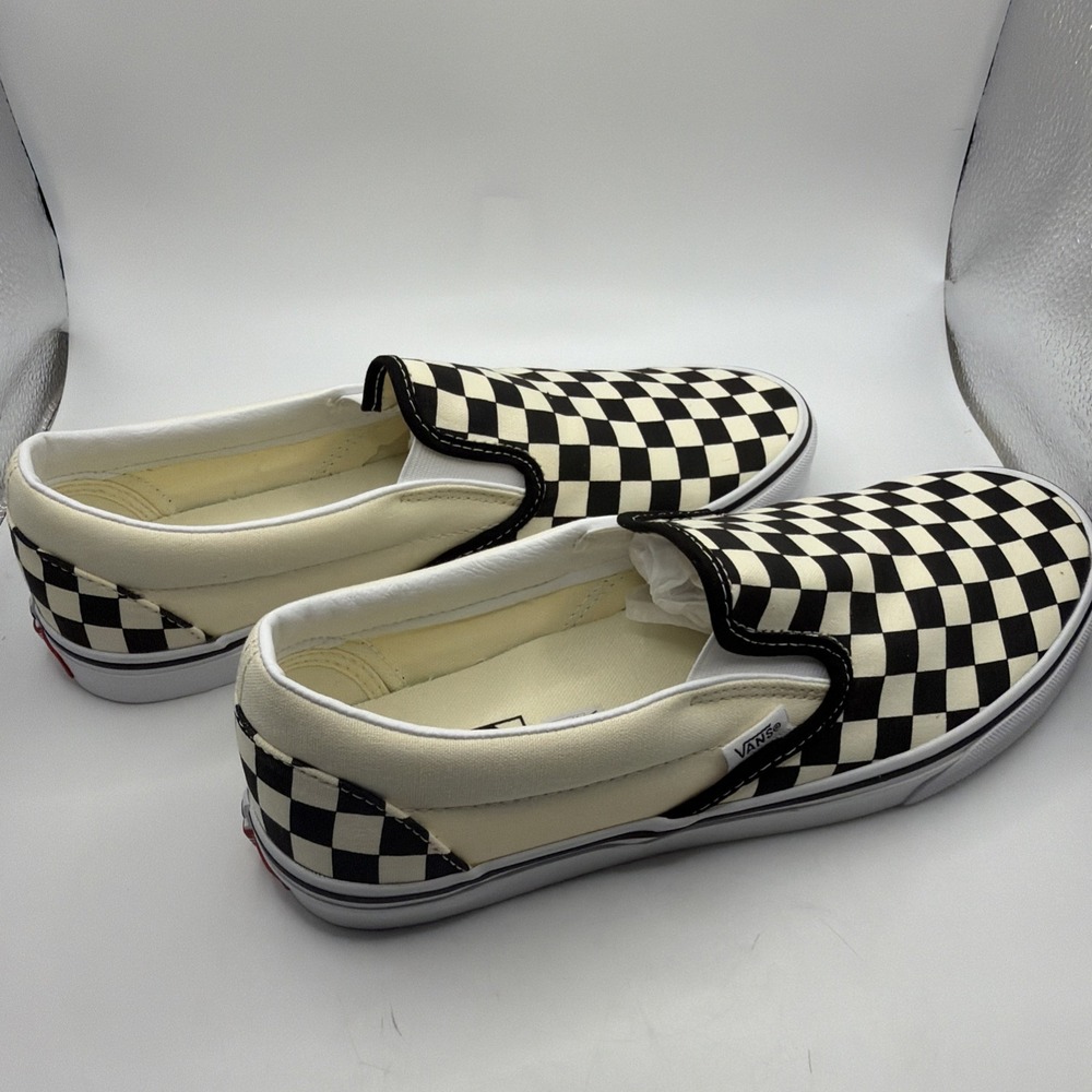 Vans Unisex Adult Classic SlipOn Shoes In Black/White Checkered | Black/White - Picture 7 of 10